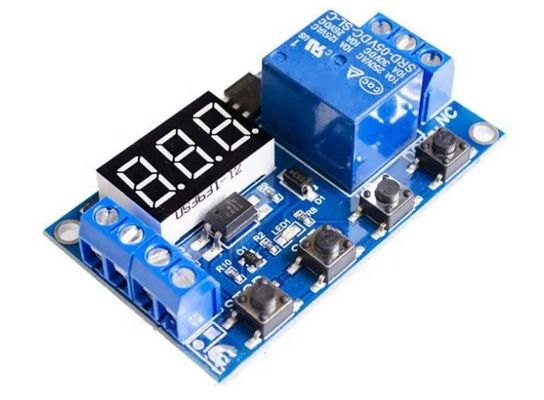 밀폐 된 12V 디지털 LED 디스플레이 켜고 끄는 타이머 릴레이 스위치 보드 PCB 제조