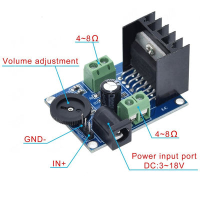 2채널 TDA7266 HIFI 스피커 확장 모듈용 오디오 스테레오 증폭기 보드 2.0