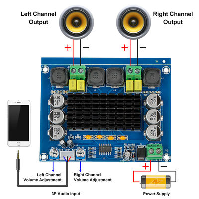 DC 12V-24V용 120W 듀얼 채널 디지털 오디오 증폭기 보드 TPA3116D2