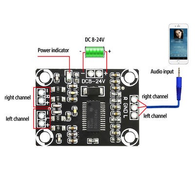 2x15W 스테레오 클래스 D 클래스 8-24V 고전력 TPA3110 증폭기 오디오 보드 개인 폼