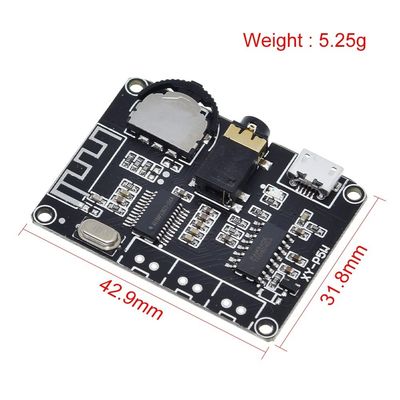 PAM8406 BT 5.0 DIY Kit 선형 오디오 전력 증폭기 보드 DC3.7-5V 스테레오 오디오 XY-P5W