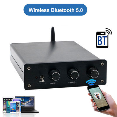 100W*2+200W 블루투스 5.0 및 2.1 채널 미니 하이파이 스테레오 클래스 D 디지털 앰프와 함께 홈 오디오 전력 증폭기