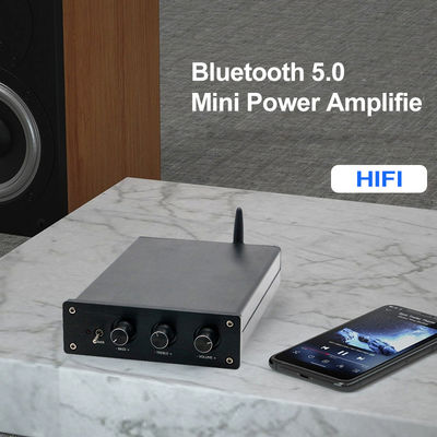 100W*2+200W 블루투스 5.0 및 2.1 채널 미니 하이파이 스테레오 클래스 D 디지털 앰프와 함께 홈 오디오 전력 증폭기