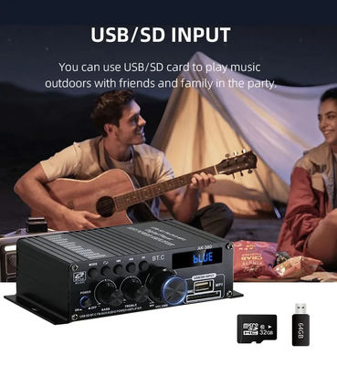 AK-380 2.0 채널 블루투스 v5.0 오디오 증폭기 홈 극장용 100-300W 출력 전력