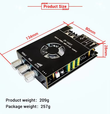 ZK-1602T 2*160W 2.0 채널 디지털 전력 증폭기 모듈 D급 오디오 스테레오 BT 5.0 서브우퍼 증폭기 보드 ZK-1602T