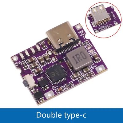 IP5310 스텝업 전원 모듈 C형 USB 부스트 변환기 5V 4.2V 3A 리?? 배터리 충전판 LED 표시기