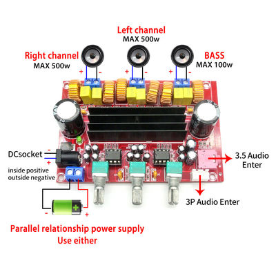 CA-3116P 2*50W+100W 디지털 증폭기 보드 고성능 선형 오디오 증폭기 TPA3116D2