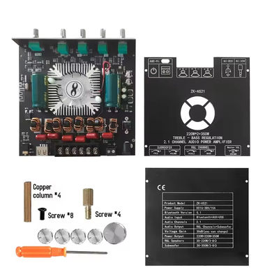 ZK-AS21 2.1 채널 오디오 증폭기 모듈 TPA3255 서브우퍼 220WX2+350W 220WX2+350W 증폭기 보드 ZK-AS21