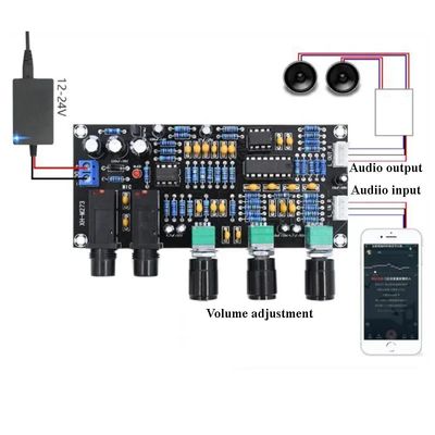 카라오케용 XH-M273 PT2399 디지털 사전 증폭기 보드 12-24V DC 음향 마이크 제어 마이크 스피커 제품