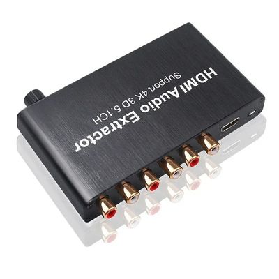 HDMI에서 3.5mm RCA 아날로그 오디오 변환기 추출기 디코더 PS4 DVD 5.1 채널 사운드 스플리터 개인 곰팡이