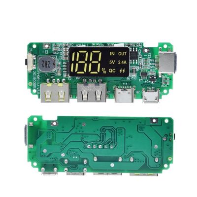 듀얼 USB 5V 2.4A 마이크로 / 타입 C LED USB 모바일 파워뱅크 18650 충전 모듈 리?? 배터리 충전장 보드 회로 보호