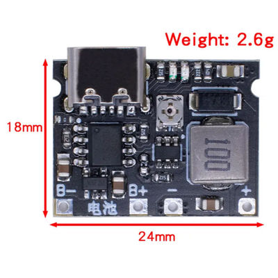 3.7V ~ 9V 5V 2A DC-DC 스텝 업 부스트 모듈 18650 리?? 배터리 충전 배하 보드 C형 DC TP4056