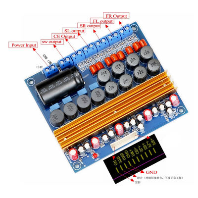 TPA3116 5.1 채널 D급 디지털 증폭기 보드 100W+100W+4*50W 강력한 스피커용 오디오