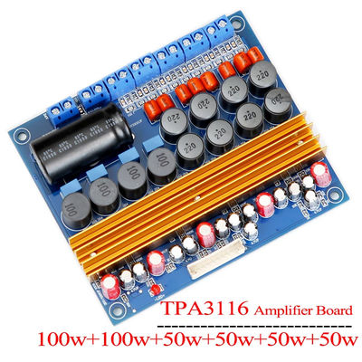 TPA3116D 강력한 스피커용 5.1 채널 클래스 D 디지털 증폭기 보드 100W+100W+4*50W