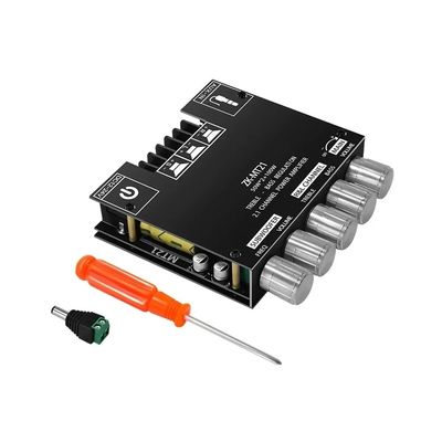 ZK-MT21 하이파이 디지털 전력 증폭기 보드 100W+2*50W 2.1 채널 서브우퍼 AUX 12/24V 오디오 스테레오 5.0Amp ZK-MT21