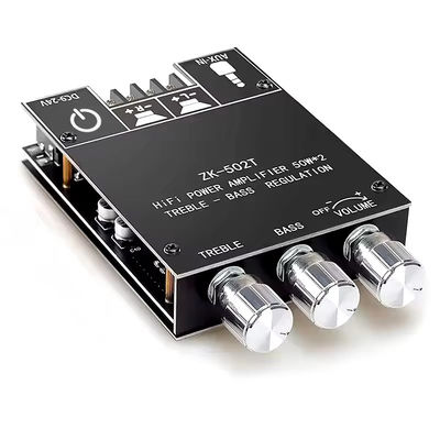TPA3116D2 서브우퍼 오디오 증폭기 모듈 ZK-502T 2 채널 오디오 스테레오 보드 2 * 50W 바스 AMP 및 AUX 통신