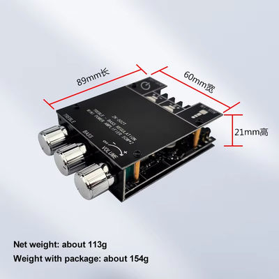 TPA3116D2 서브우퍼 오디오 증폭기 모듈 ZK-502T 2 채널 오디오 스테레오 보드 2 * 50W 바스 AMP 및 AUX 통신