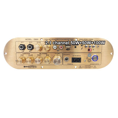 수입 IC 블루투스 보드 2.1 채널을 가진 고전력 D900 2x50W + 100W 가정용 증폭기