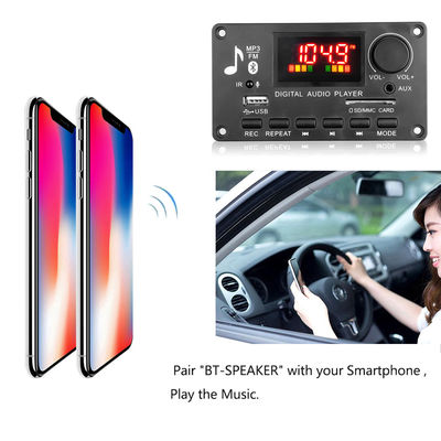 80W 증폭기 보드 블루투스 5.0 MP3 디코더 보드 자동차 오디오용 DC 5V-26V 전원 범위