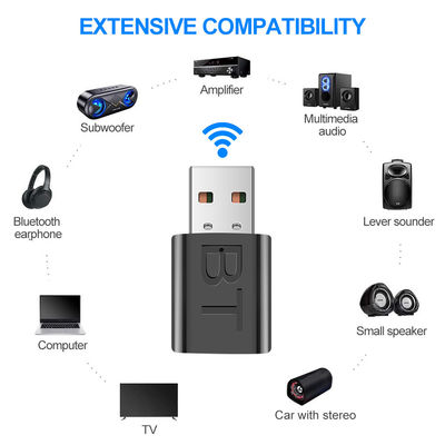 스테레오 BT RCA USB 3.5mm AUX 미니 증폭기 HIFI 오디오 USB BT 5.0 송신기 TV PC용 수신기 가정용 스테레오 자동차 오디오