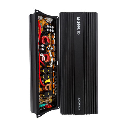 고출력 12V 2000W 카 오디오 파워 앰프 2000와트 모노 클래스 D 서브우퍼 크로스오버 포함