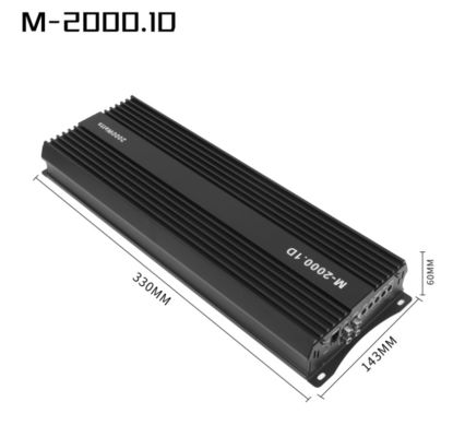 고출력 12V 2000W 카 오디오 파워 앰프 2000와트 모노 클래스 D 서브우퍼 크로스오버 포함