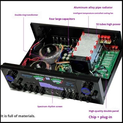 슈트:홈 극장 세트 7.1 채널 AV-888BT 증폭기 사이클론 9번 스피커 10인치 서브우퍼