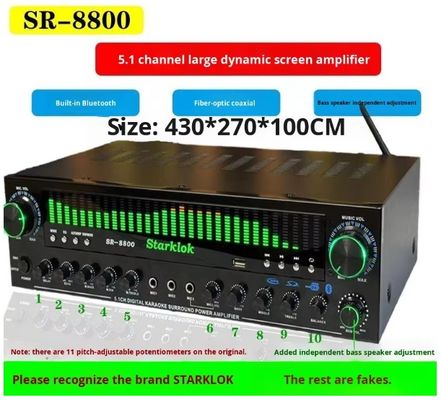 슈트:사이클론 8호 페인트 된 3차원 홈 앰플리퍼 스피커 세트 SR8800 앰플리퍼와 10인치 서브우퍼