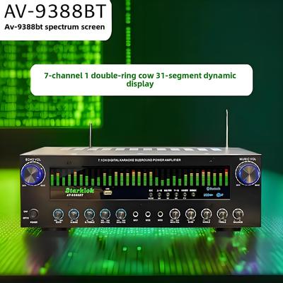 AV-9388BT/AV-999BT 2200W/1200W 프로페셔널 7채널 BT 무선 증폭기 고밀도 홈 극장 7.1 스피커 시스템 금속
