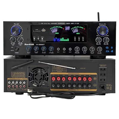 AV-8888BT 프로페셔널 7.1 채널 2000W 초고전력 가정 극장 증폭기 BT 무선 가정 KTV 서라운드 사운드 시스템