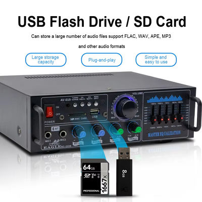 160W 듀얼 채널 HiFi 스테레오 오디오 홈 디지털 앰프 전문 진공관 앰프 모듈 마이크 입력 리모컨 앰프