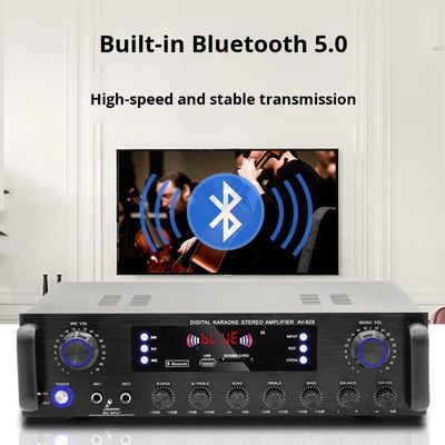 AV-628 프로페셔널 2.1 채널 600W 홈 코아시얼 서브우퍼 증폭기 고전력 모델 BT 광섬유 수신기 국경