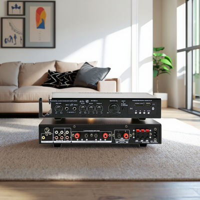 광학 동축 입력, BT 5.0, 슈퍼베이스, 홈 시어터 가라오케 파티용 5.1CH 120W*2+25W*3 HIFI 파워 앰프