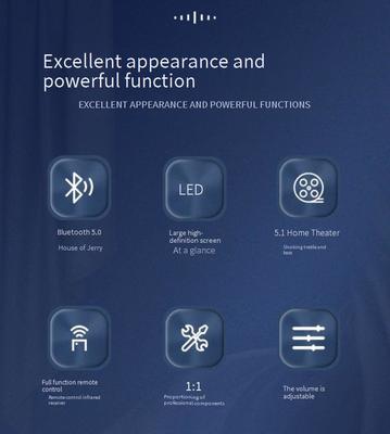 A600Y 액티브 홈 시어터 파워 앰프 5.1 멀티 채널 5*50W+100W 독립 조정 리모컨 BT 5.3 서브우퍼