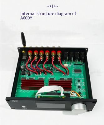 A600Y 액티브 홈 시어터 파워 앰프 5.1 멀티 채널 5*50W+100W 독립 조정 리모컨 BT 5.3 서브우퍼
