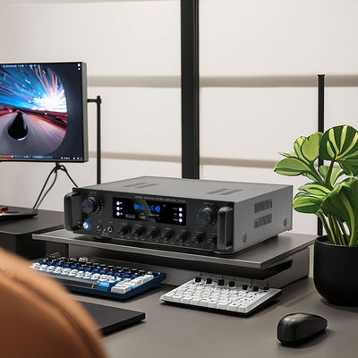 AV-628 프로페셔널 5.1 채널 600W 홈 동축 서브우퍼 앰프 고출력 모델 BT 광섬유 수신기 크로스보더