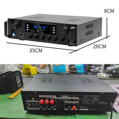 AV-628 프로페셔널 5.1 채널 600W 홈 동축 서브우퍼 앰프 고출력 모델 BT 광섬유 수신기 크로스보더