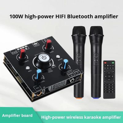 2.0 채널 고출력 100W 무선 가라오케 앰프 BT 무손실 디코딩 HDML ARC 광섬유 동축 전자 부품 재고