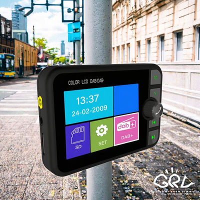 2.4인치 컬러 LCD DAB/DAB+ 라디오 수신기 BT 무선 호환 MP3 플레이어 FM 자동차 디지털 신호 방송 1년
