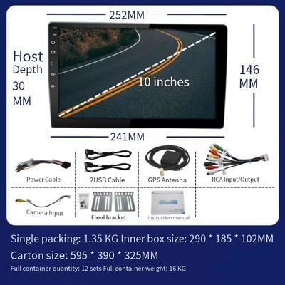10.1 인치 유니버설 안드로이드 자동차 좌석 모니터 터치 스크린 후면 좌석 헤드레스트 거울 USB IPS 2GB 32GB TV 역전 지원