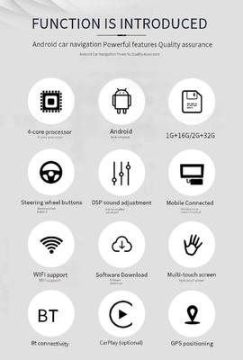 10.1 인치 유니버설 안드로이드 자동차 좌석 모니터 터치 스크린 후면 좌석 헤드레스트 거울 USB IPS 2GB 32GB TV 역전 지원