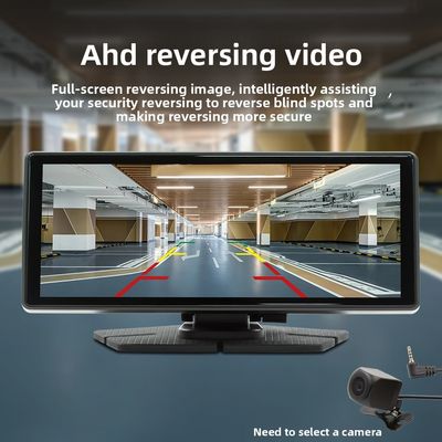 크레탈 8.1인치 휴대용 전용 자동차 내비게이션 장치 무선 카플레이 전면 후면 듀얼 레코딩 대시 카메라 대시보드