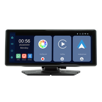 크레탈 8.1인치 휴대용 전용 자동차 내비게이션 장치 무선 카플레이 전면 후면 듀얼 레코딩 대시 카메라 대시보드