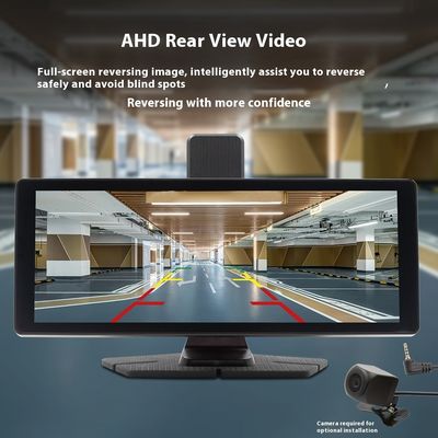 Creatall 휴대용 10.26인치 듀얼 녹화 대시 캠 2 렌즈 전면 후면 비디오 레코더 CarPlay 내비게이션 해외 자동차용