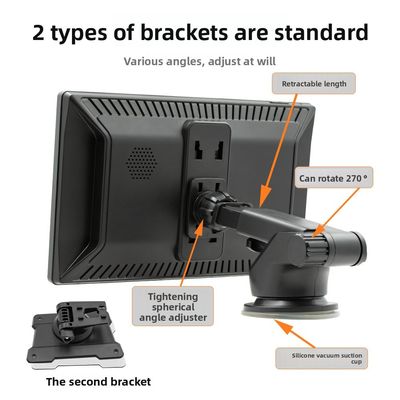 Creatall 9인치 휴대용 고화질 MP5 플레이어 대형 화면 디스플레이 유무선 카플레이 블루투스 대시보드 1년