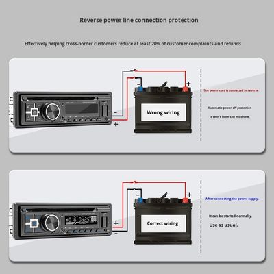 Creatall 싱글 대시보드 자동차 DVD 플레이어용 블루투스 HD 음악 FM 라디오 MP3 USB 핸즈프리 차량 카드 슬롯