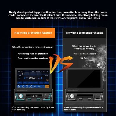 크레탈 7인치 후집 화면 전면 무선 카플레이 스마트 블루투스 리버스 카메라 차량 MP5 플레이어