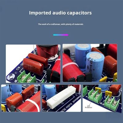 250W Audiophile 2-Way Crossover Divider  High-Frequency Mid-Low Adjustable Module for Home Theater Speaker