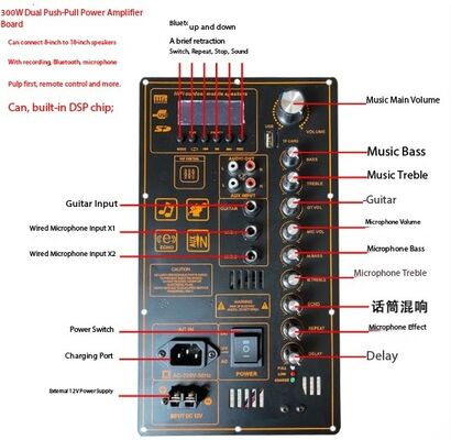Home Amplifier Receivers & Amplifiers 220V Audio Power Amplifier with Display for Speakers