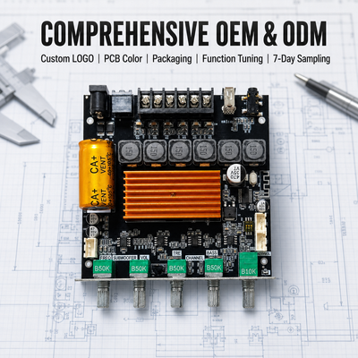 CA-TB21H 2.1 채널 TPA3116 블루투스 증폭기 보드 50W+50W+100W 오디오 증폭기 모듈 APP 제어